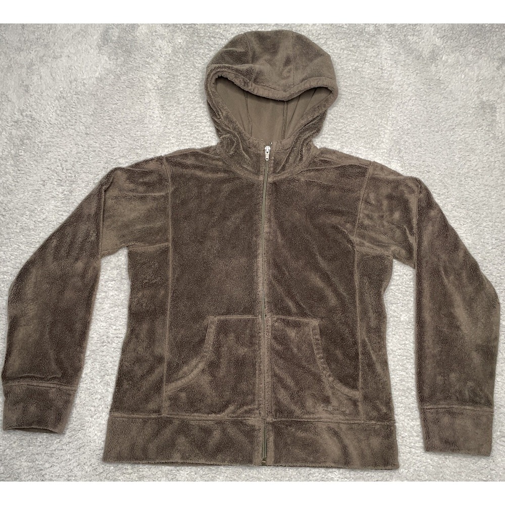 Patagonia‎ Women's Plush Synchilla Fleece Hoodie Size Medium Moss Green Full Zip